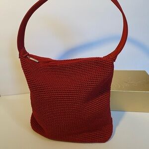 The Sak Red Knit Shoulder Bag